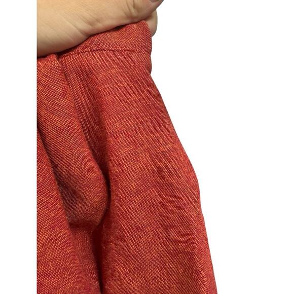 Koret Rust Color Linen Blend Button Up Embroidered Shirt Beach Vacation Size 3XL - Picture 4 of 9